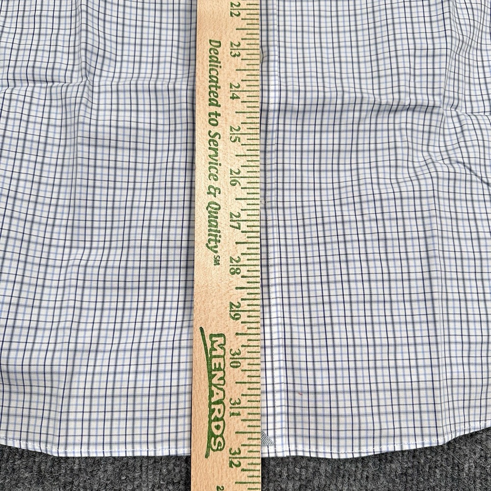 UNTUCKit Shirt Men 3XL Casarena Blue Check Long Sleeve Pocket Button Down Cotton - Picture 8 of 9